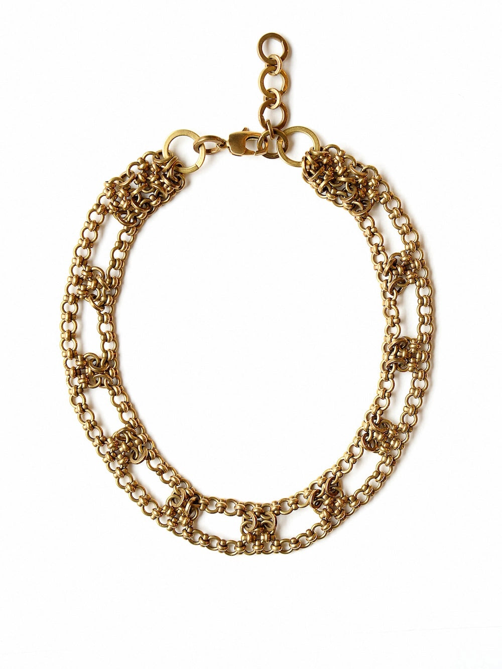 Michelle Ross Maelo Collection Olia Brass Chain Necklace