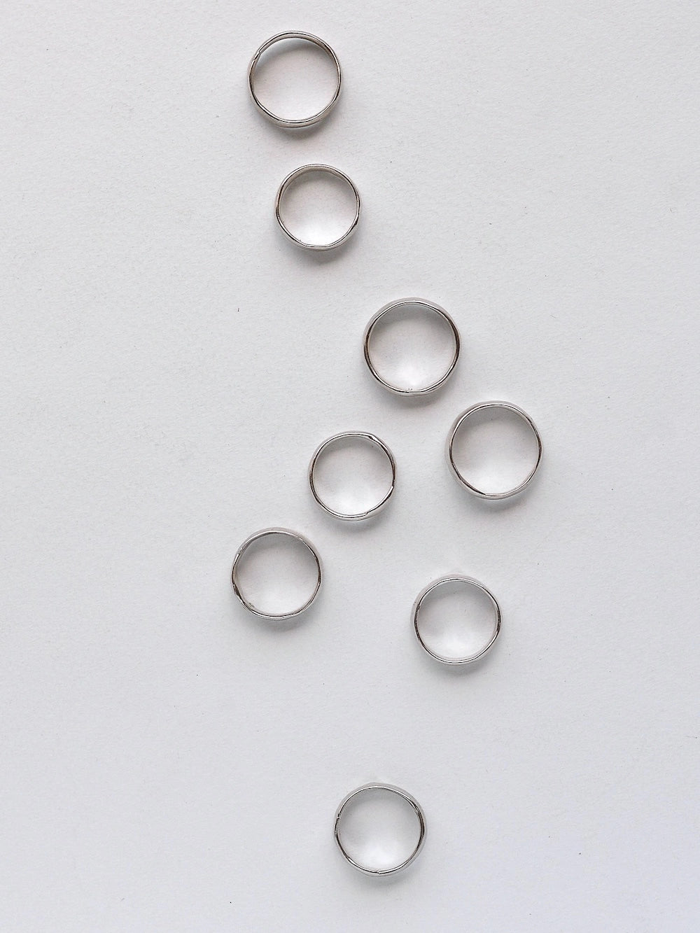 Michelle Ross Rune Wide Silver Rings