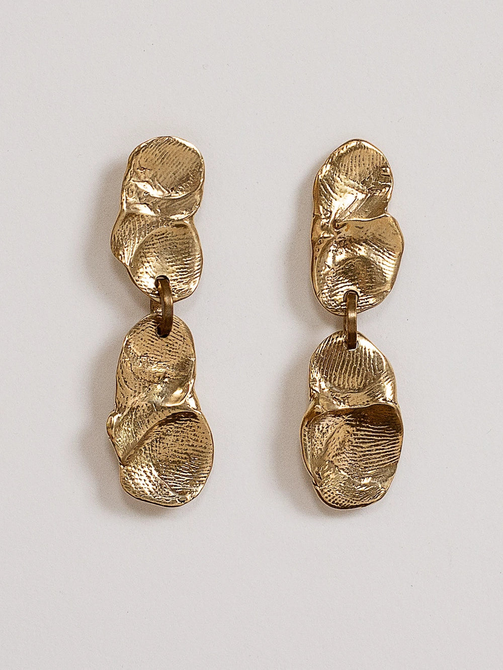 Michelle Ross Selene Brass Earrings