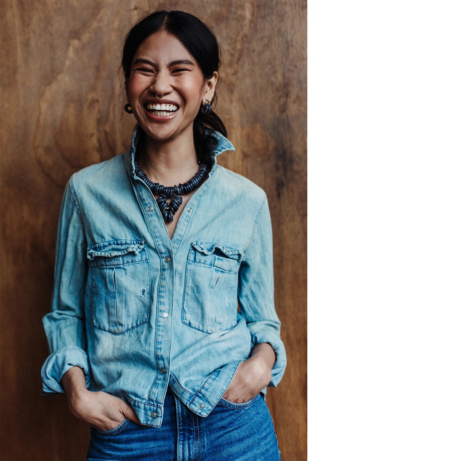 Michelle Ross Maelo Collection Senay Necklace and Sia Earrings