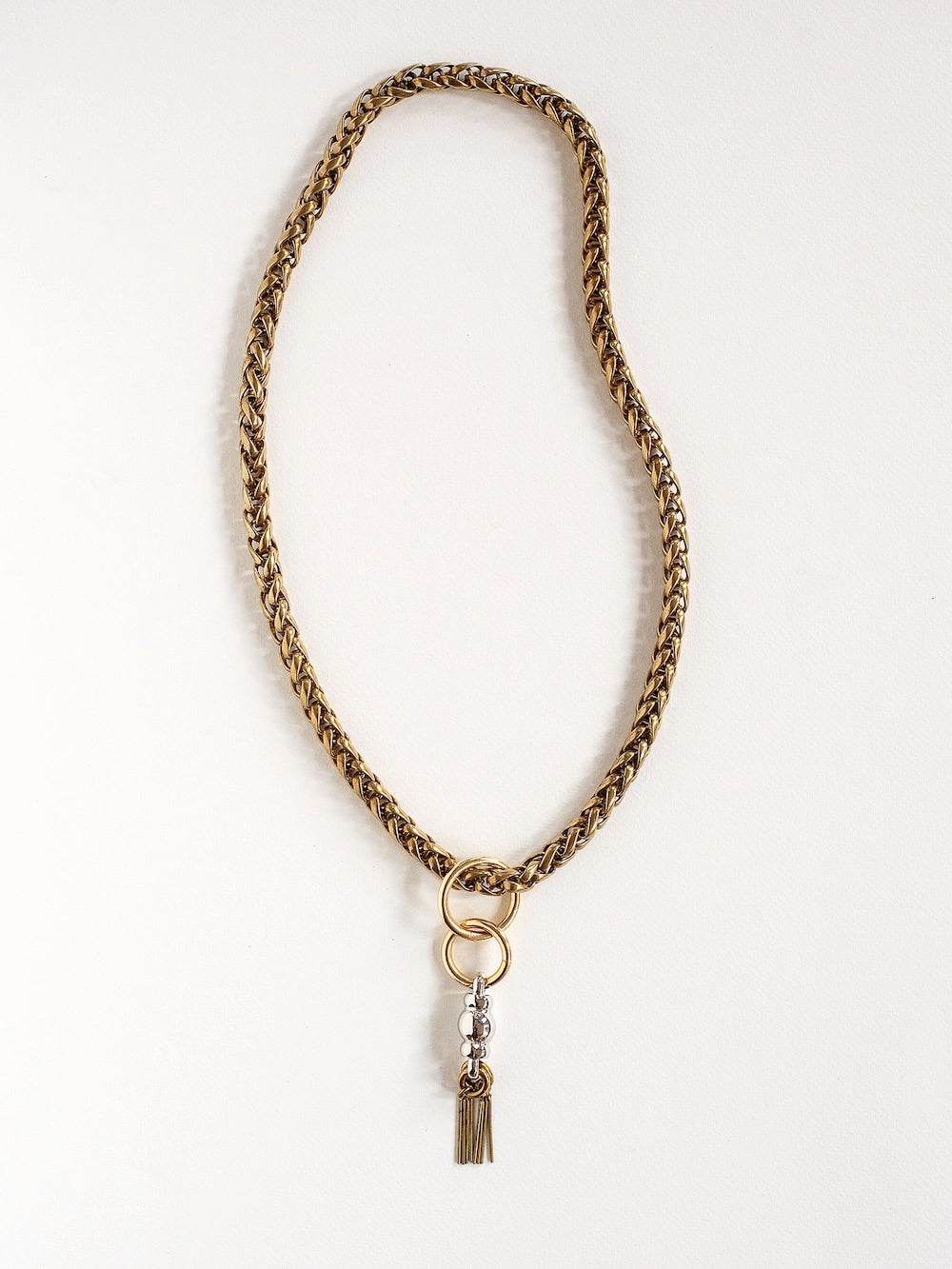 Michelle Ross Zale Brass Chain Necklace