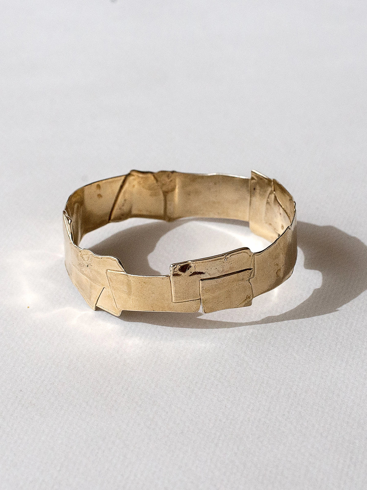 A brass bangle cuff bracelet by Canadian jewellery designer Michelle Ross