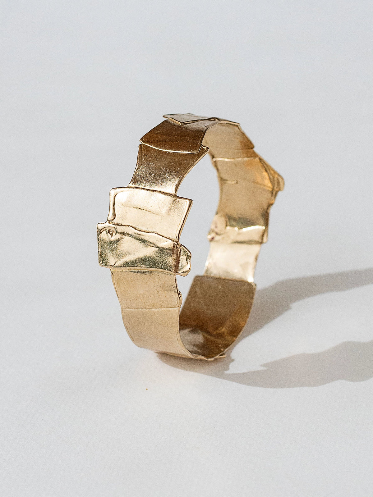 wide brass statement bangle by Toronto designer Michelle Ross