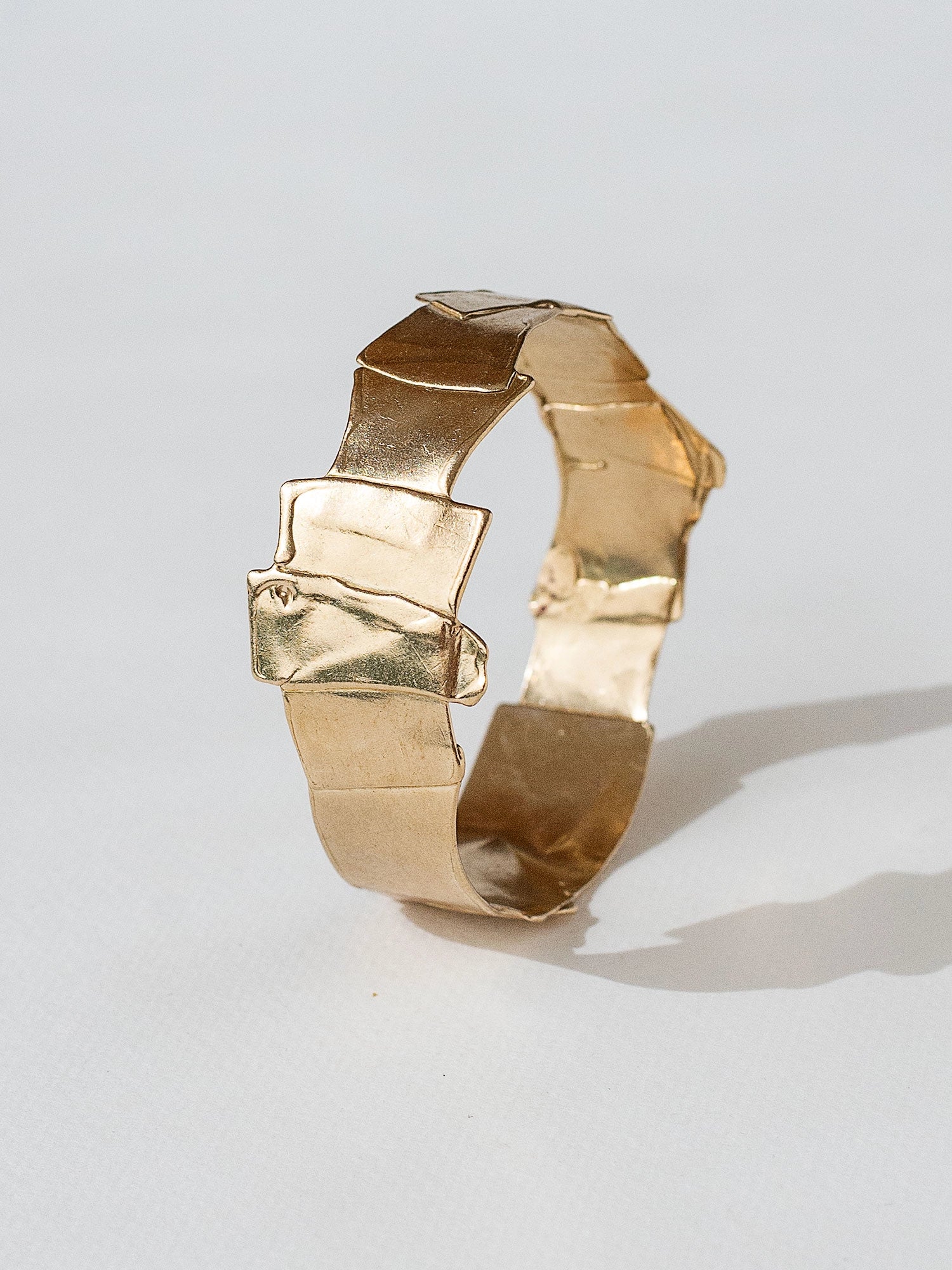 wide brass statement bangle by Toronto designer Michelle Ross