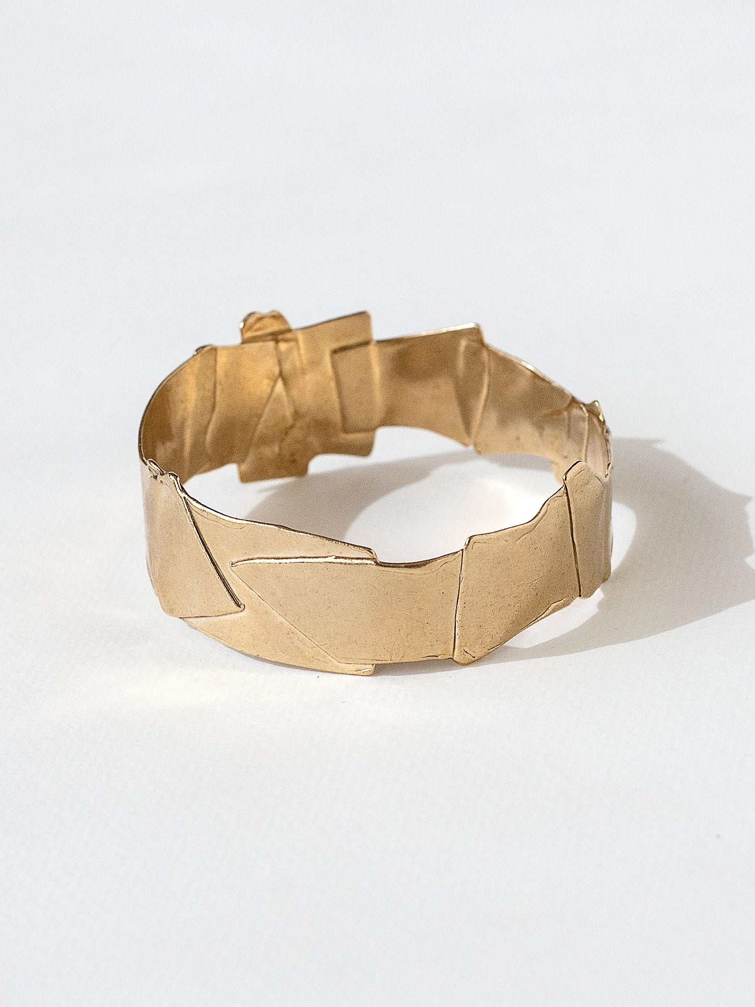wide brass statement bangle by Toronto designer Michelle Ross