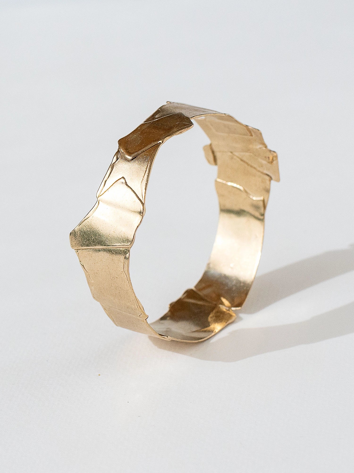 wide brass statement bangle by Toronto designer Michelle Ross