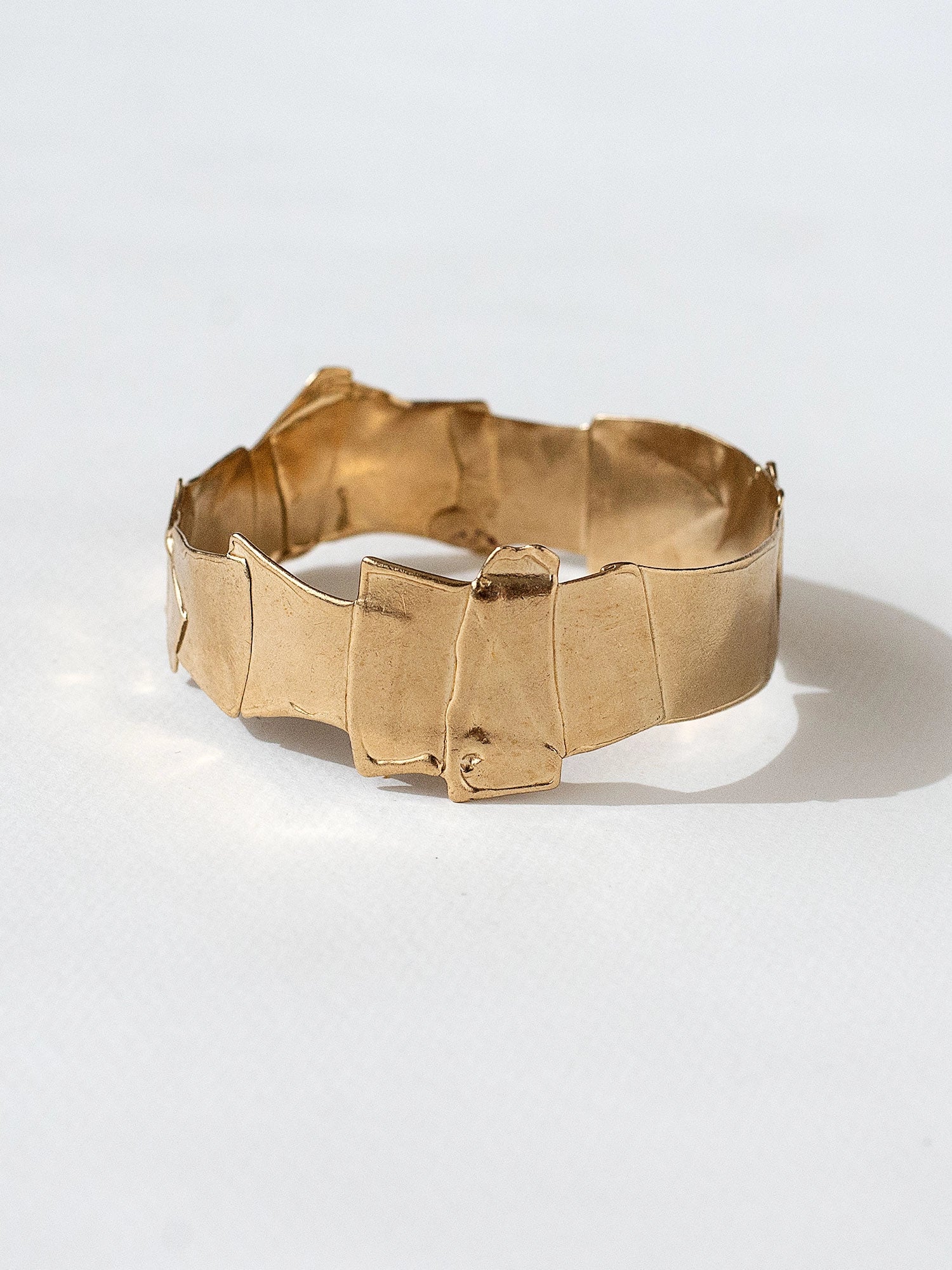 wide brass statement bangle by Toronto designer Michelle Ross
