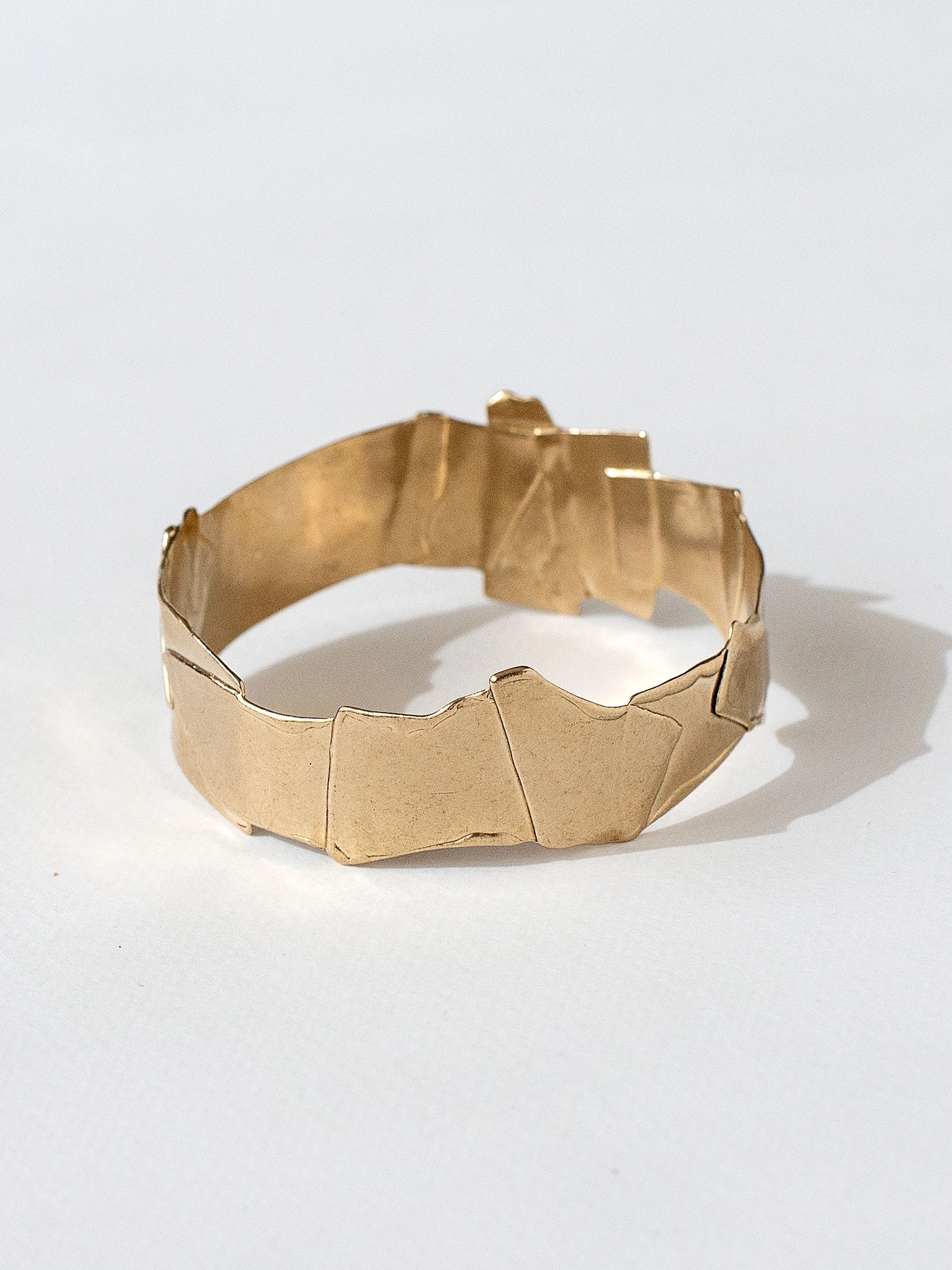 wide brass statement bangle by Toronto designer Michelle Ross