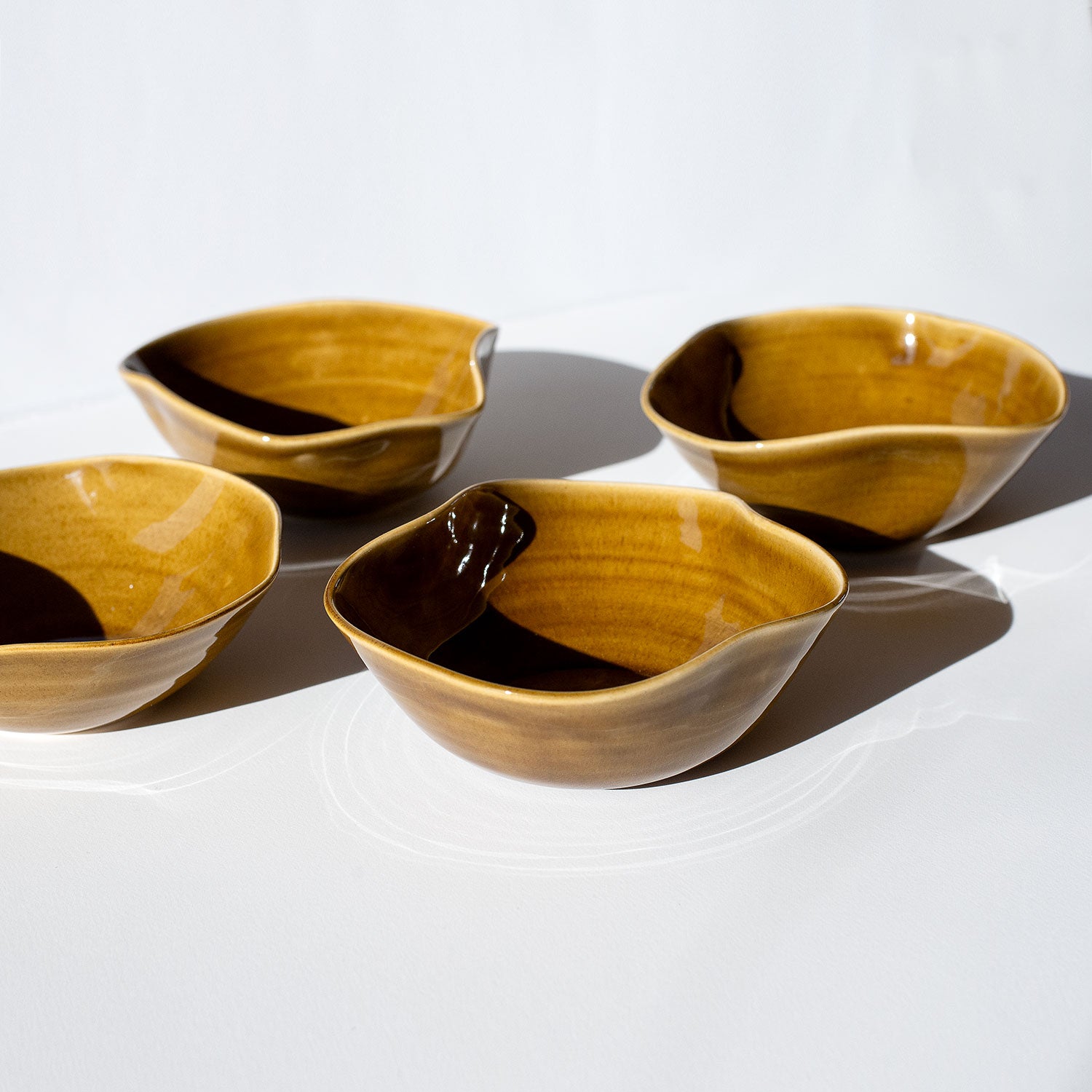 MIMA CERAMICS WAVE BOWL (BUTTERSCOTCH)