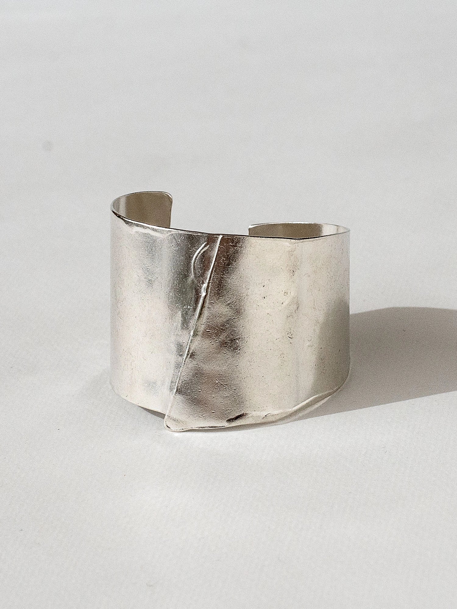 large silver cuff bracelet by Toronto designer Michelle Ross