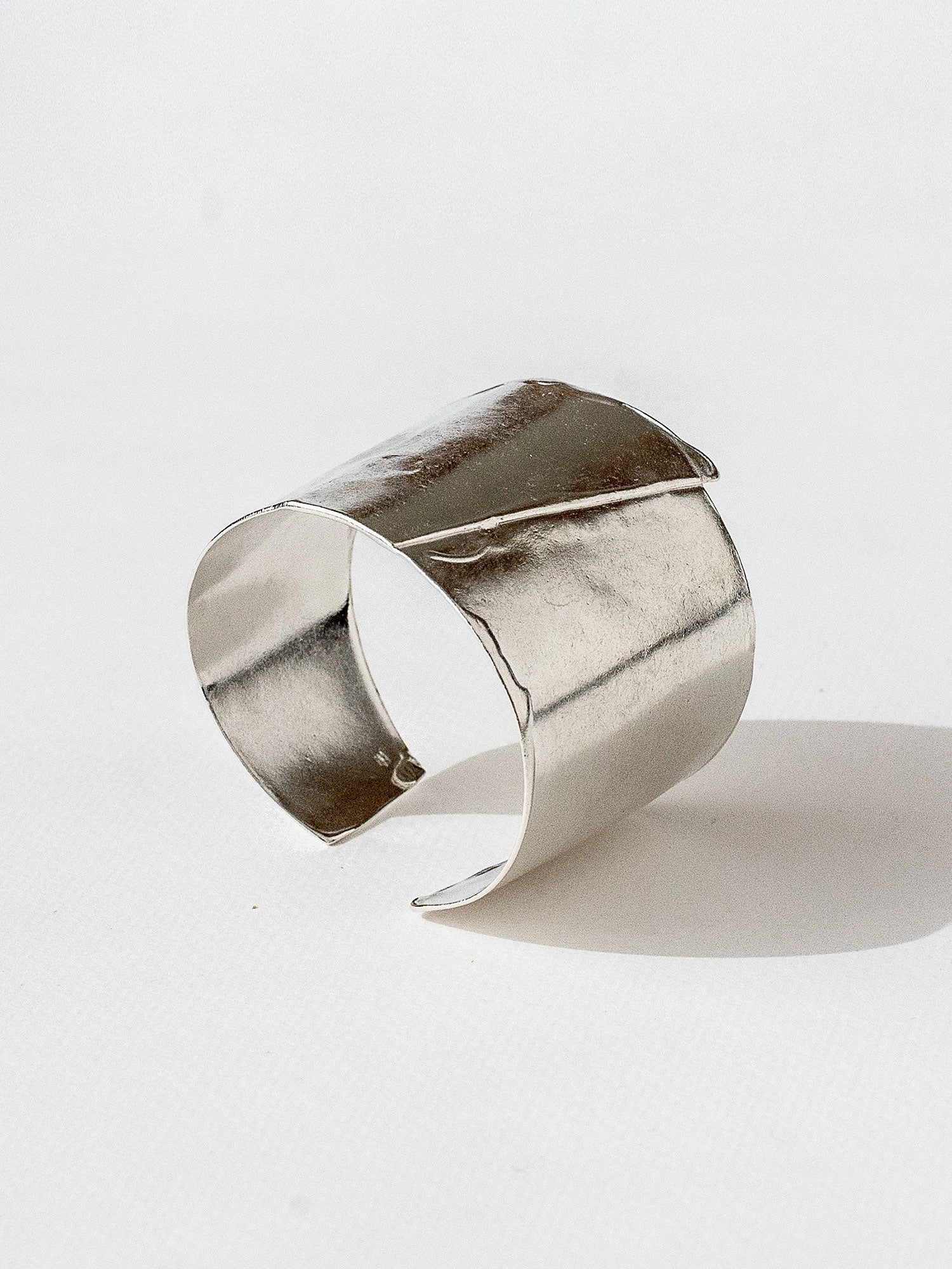 large silver cuff bracelet by Toronto designer Michelle Ross