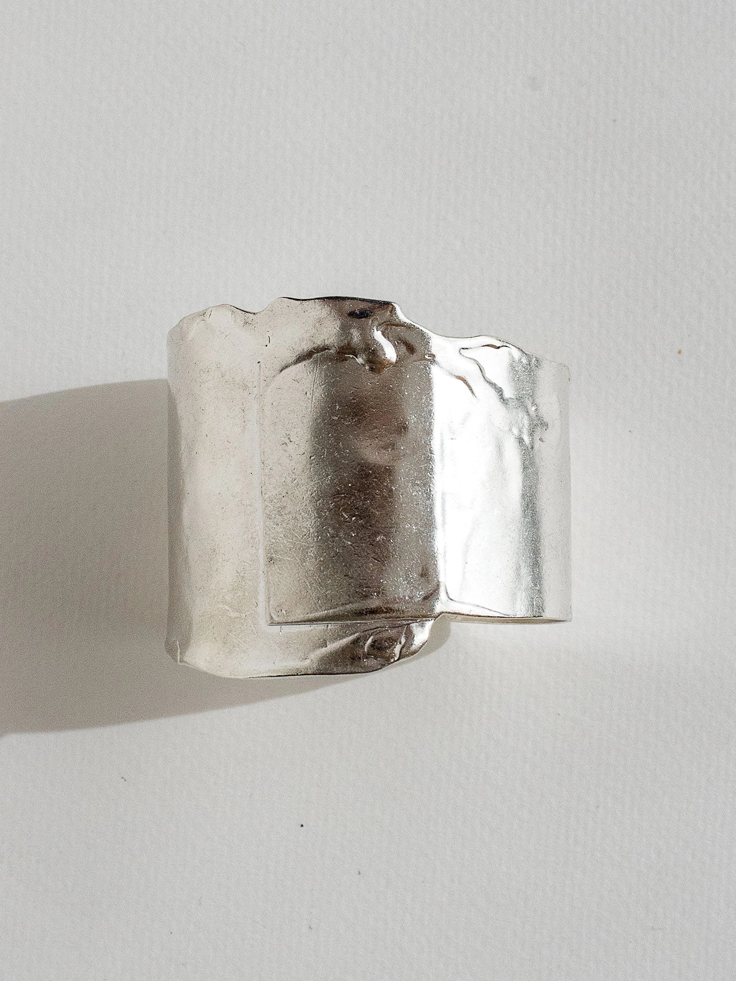 large silver cuff bracelet by Canadian jewelry designer Michelle Ross