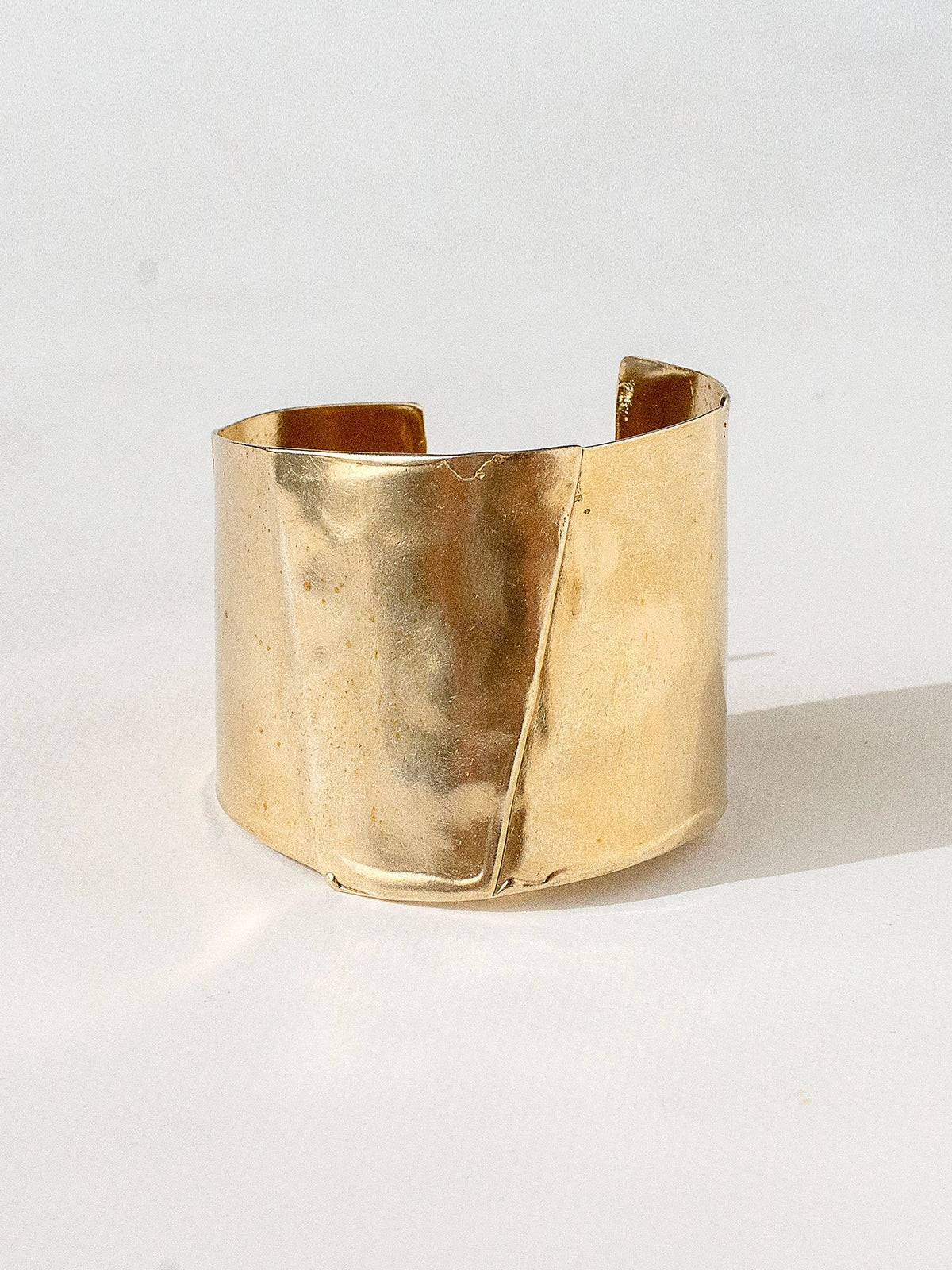 gold brass cuff bracelet by Canadian designer Michelle Ross