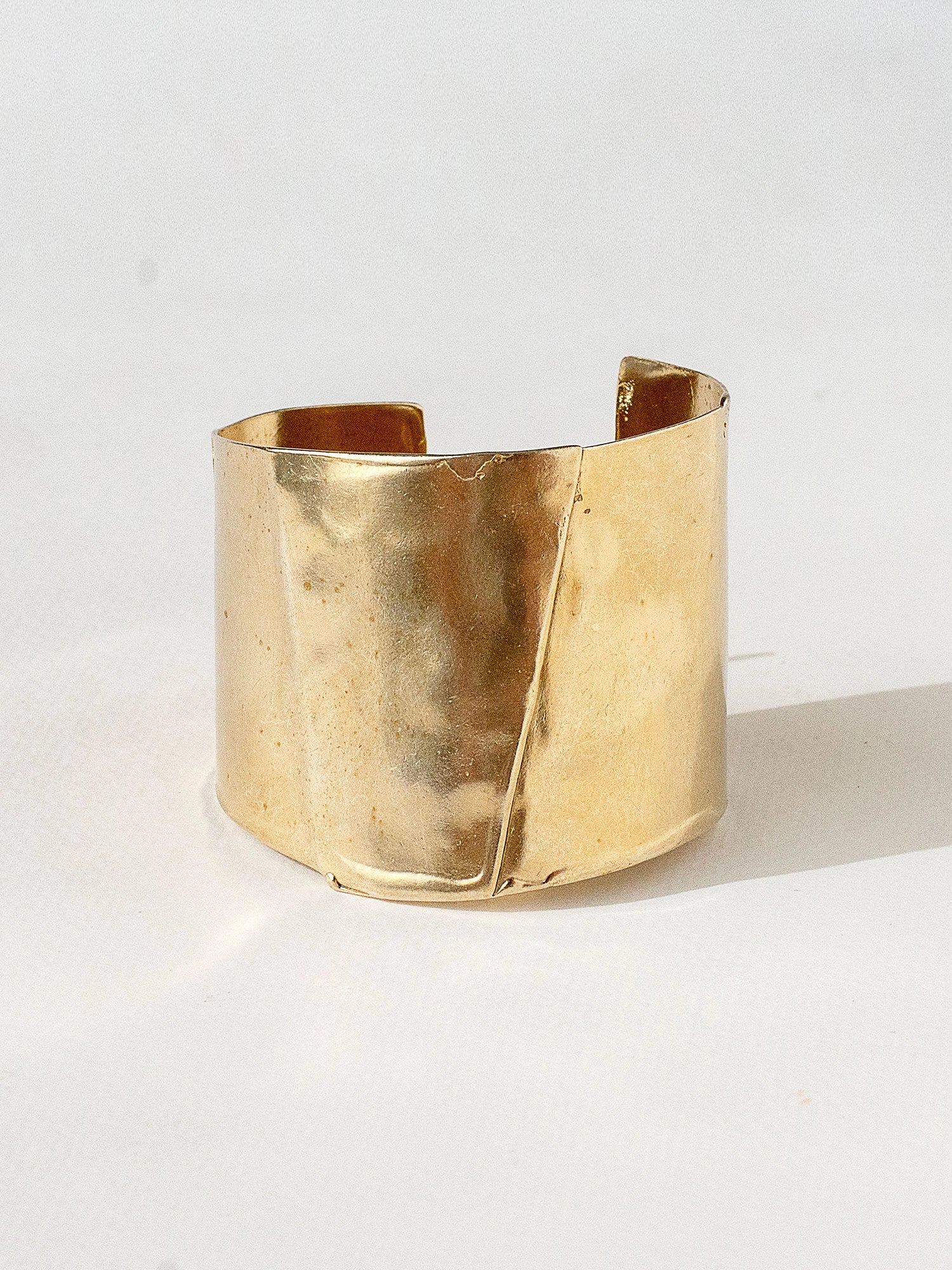 gold brass cuff bracelet by Canadian designer Michelle Ross