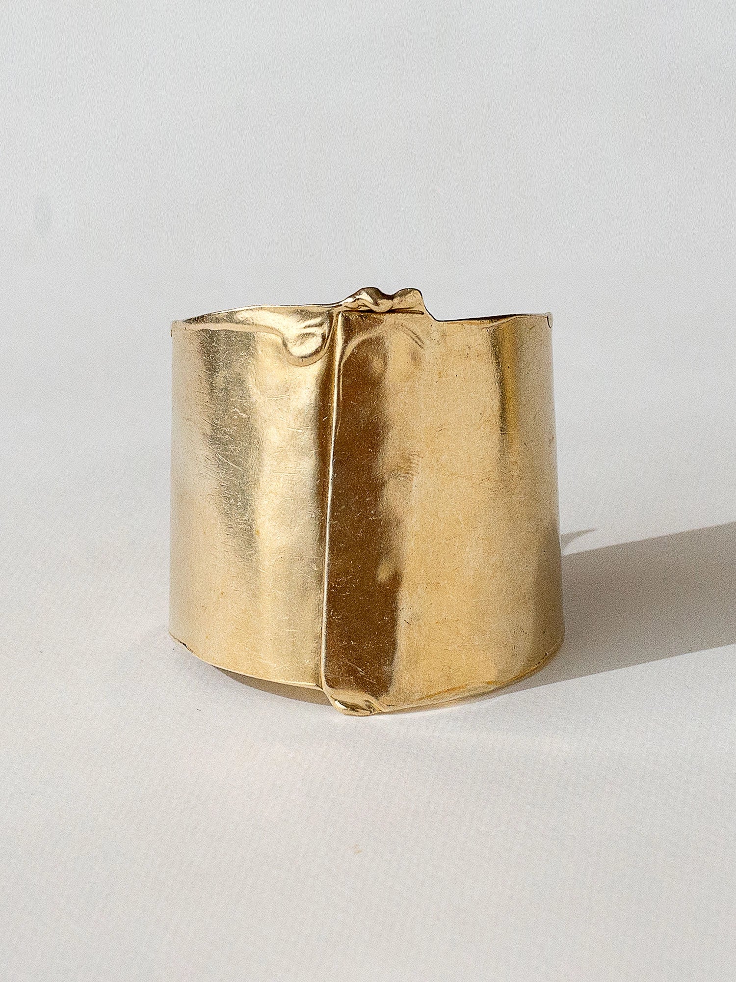 gold brass cuff bracelet by Canadian designer Michelle Ross