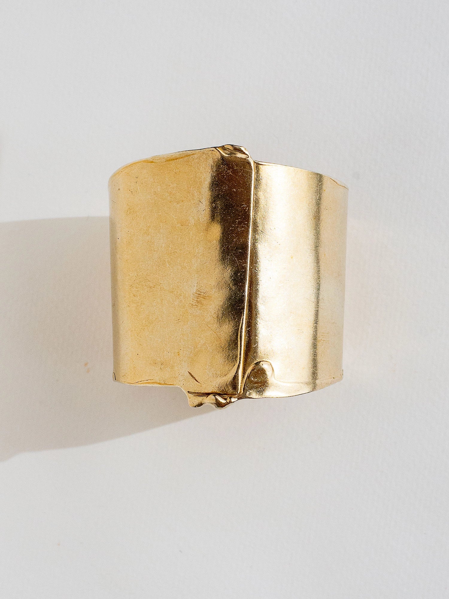gold brass cuff bracelet by Canadian designer Michelle Ross