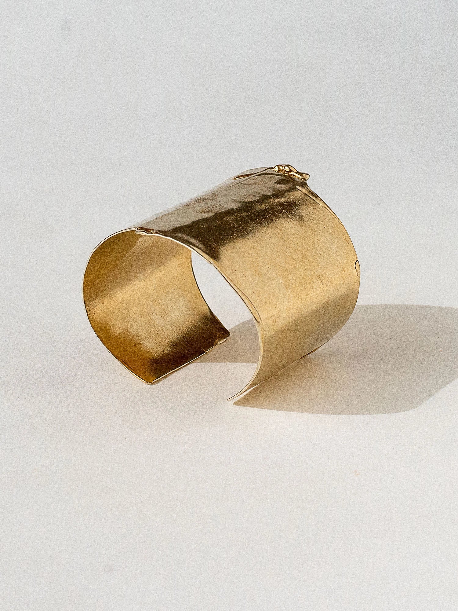 gold brass cuff bracelet by Canadian designer Michelle Ross