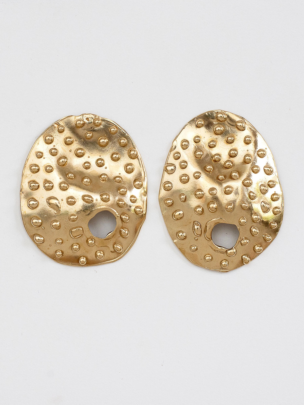 Naia Artistic Brass Statement Earrings by Michelle Ross