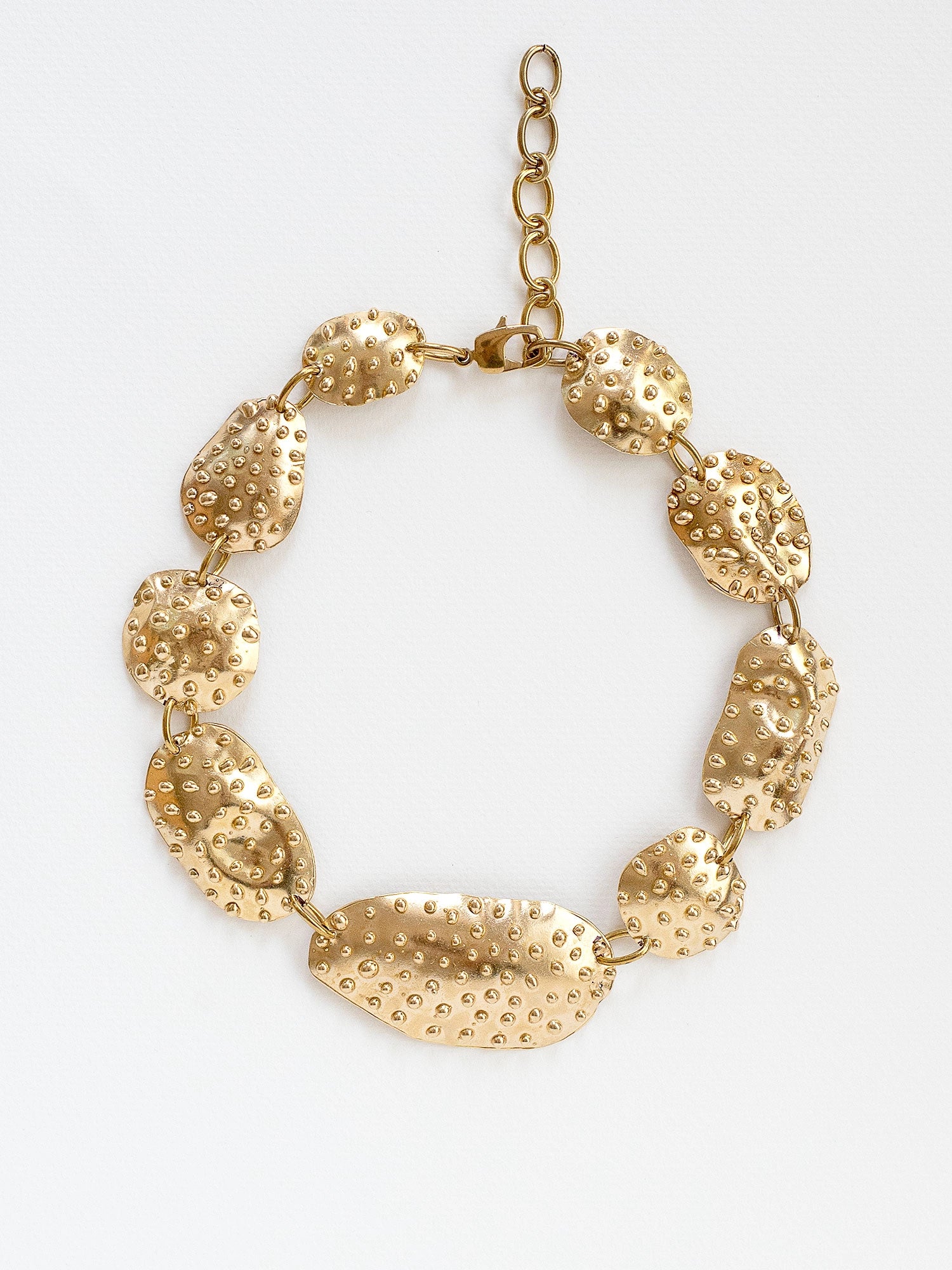 Novalee handmade brass statement necklace by Michelle Ross Toronto