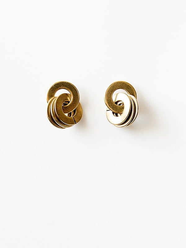 Nadia Brass Earrings Michelle Ross