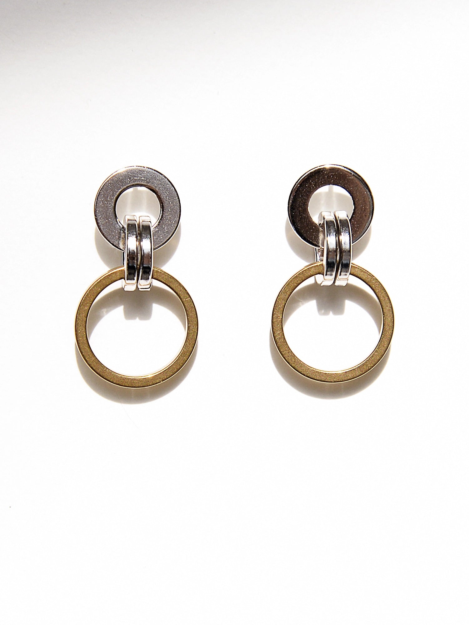 Nola Brass and Rhodium Earrings Michelle Ross