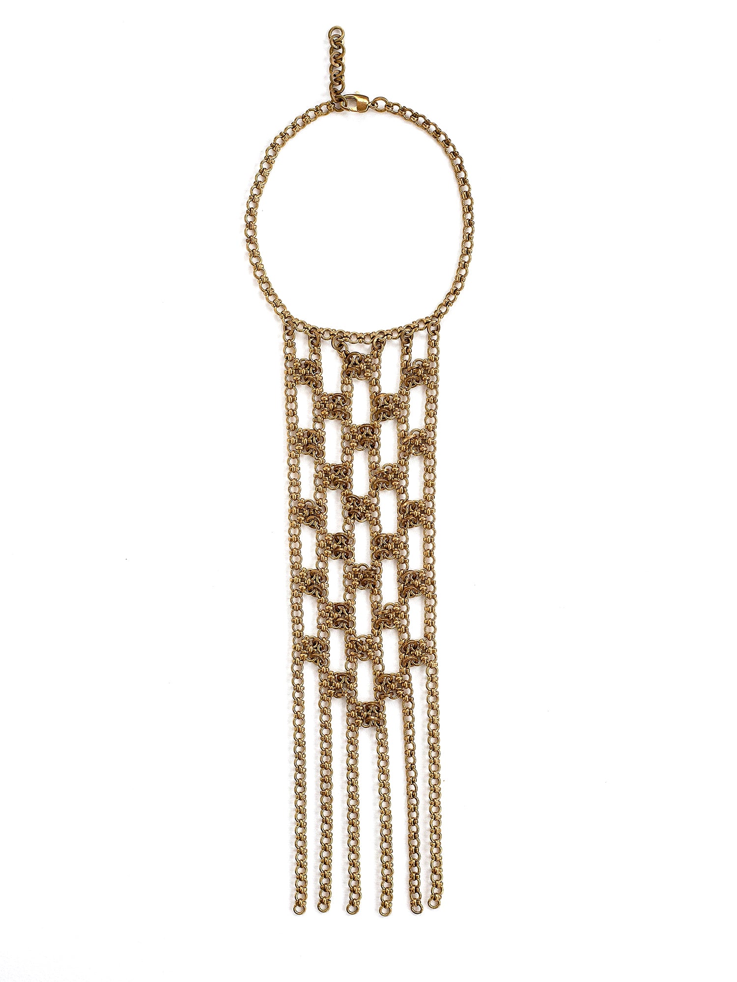 Oona Brass Chain Bib Necklace Michelle Ross