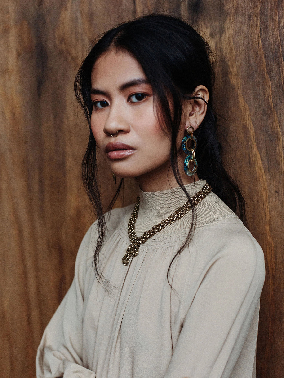 Ozette Brass Chain Necklace Michelle Ross