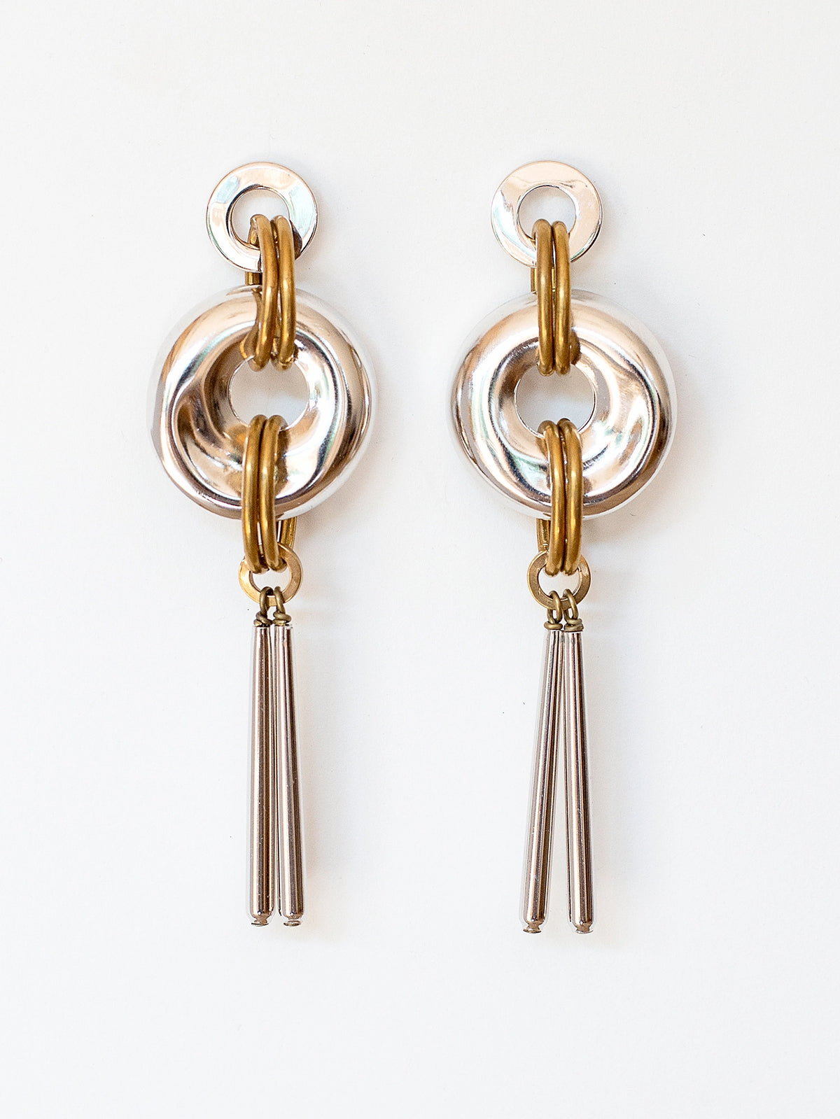 Petri Rhodium Brass Earrings Michelle Ross