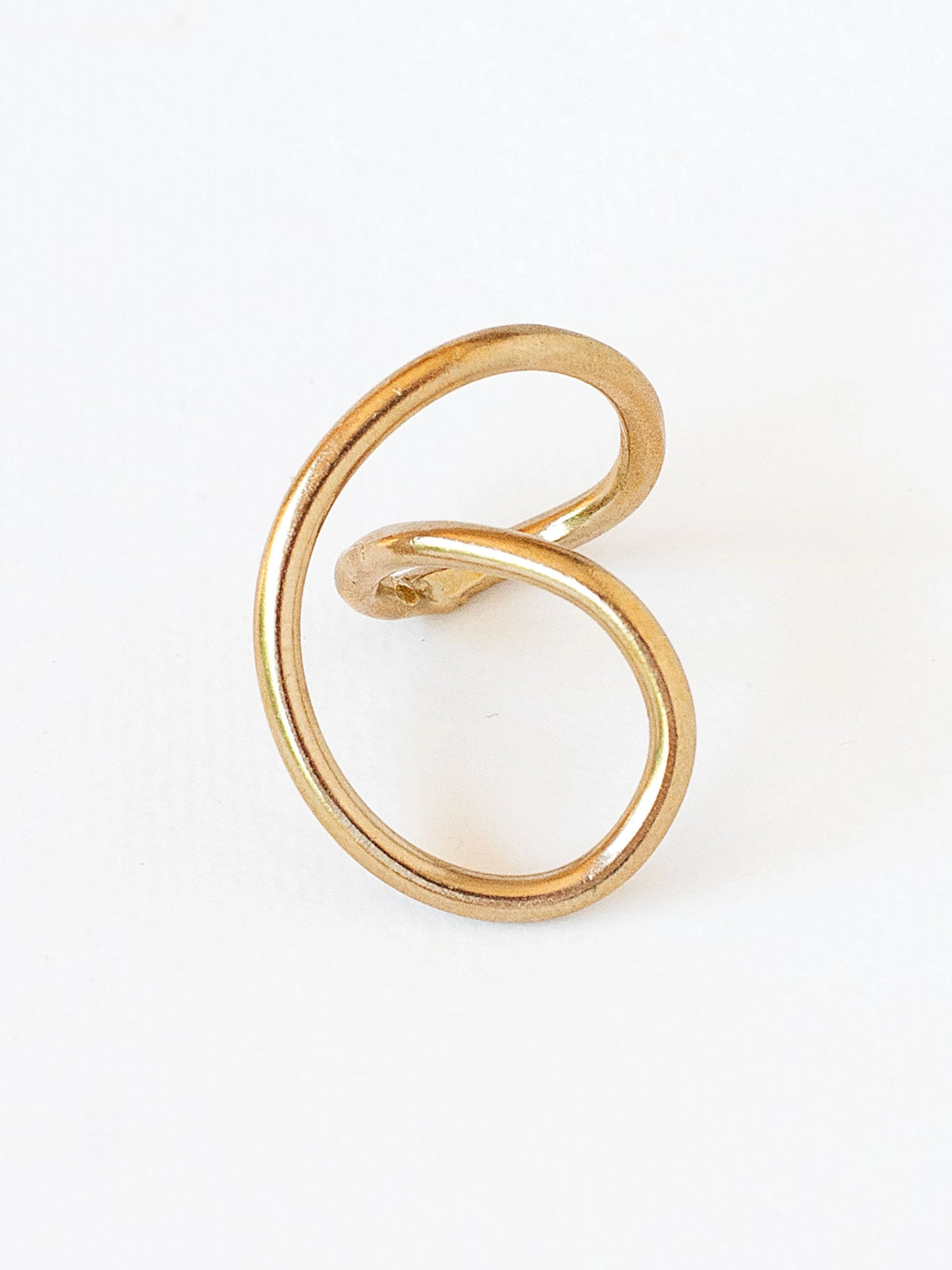 Brass ring with twisted design by Toronto designer Michelle Ross