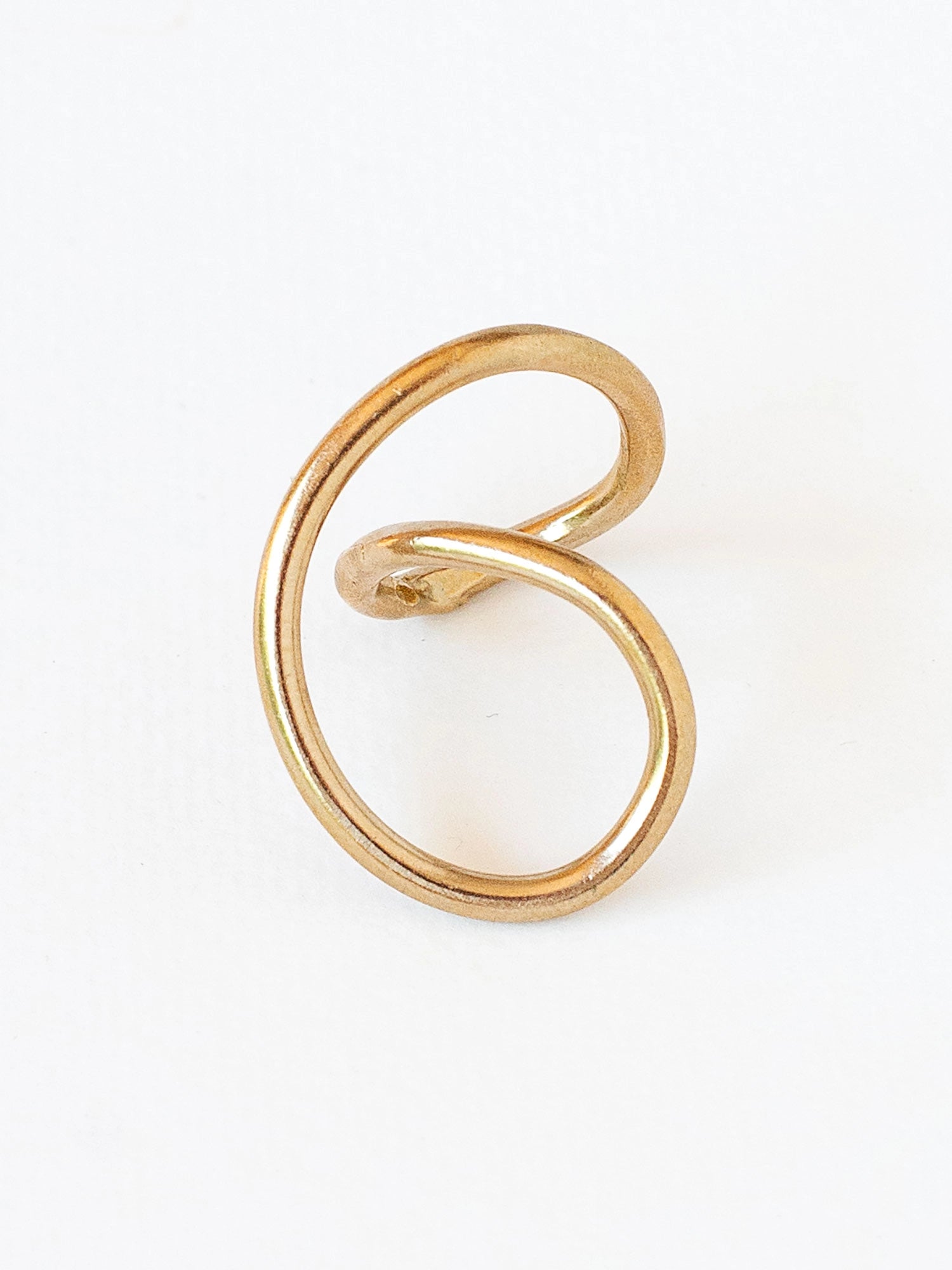 Brass ring with twisted design by Toronto designer Michelle Ross