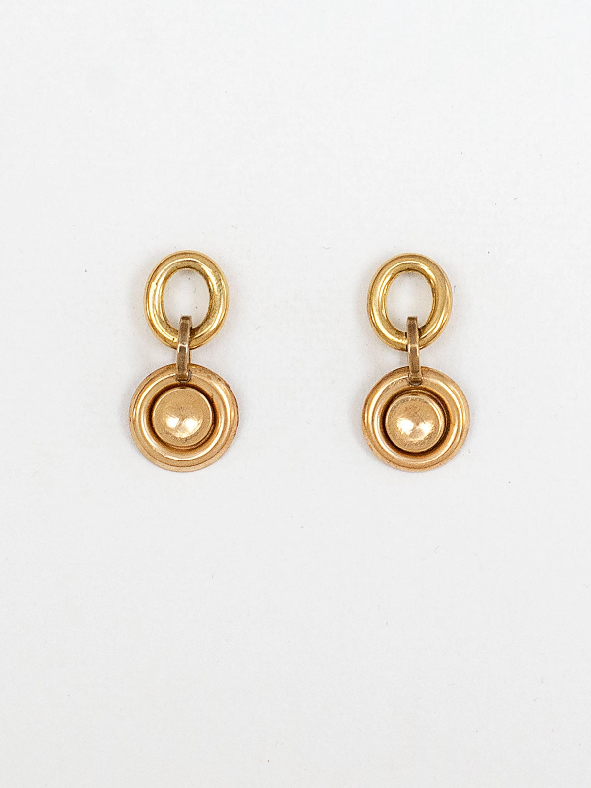 Rhye Brass Coin Drop Earrings Michelle Ross