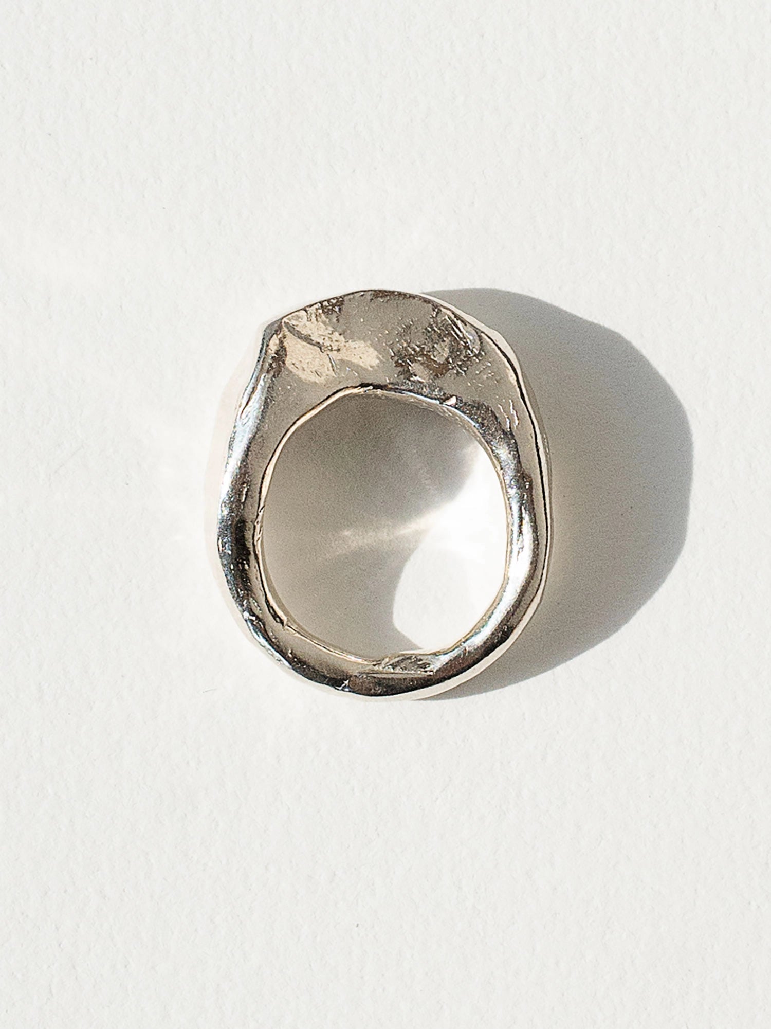 Rune Sculpted Silver Ring Michelle Ross