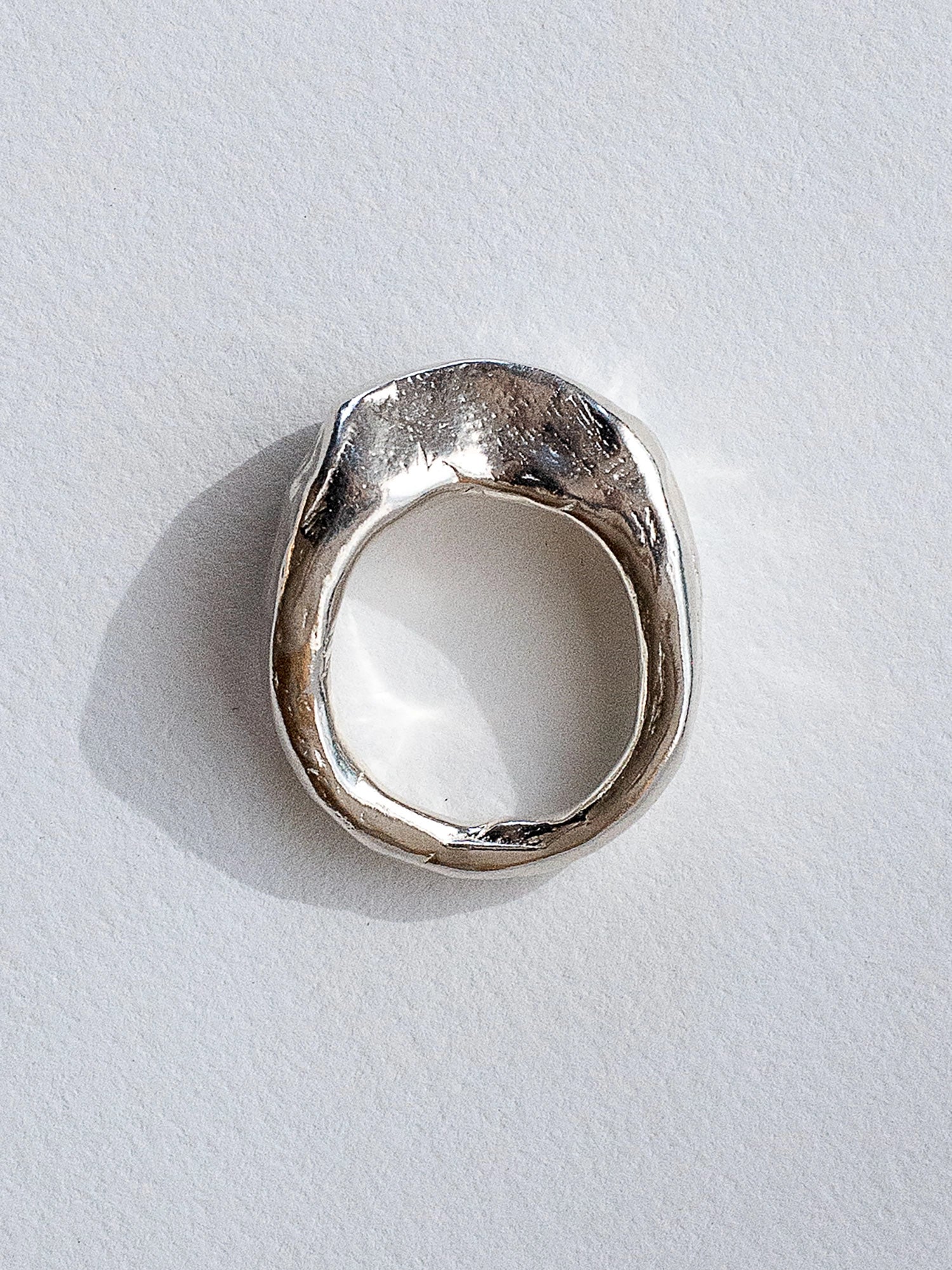 Rune Sculpted Silver Ring Michelle Ross