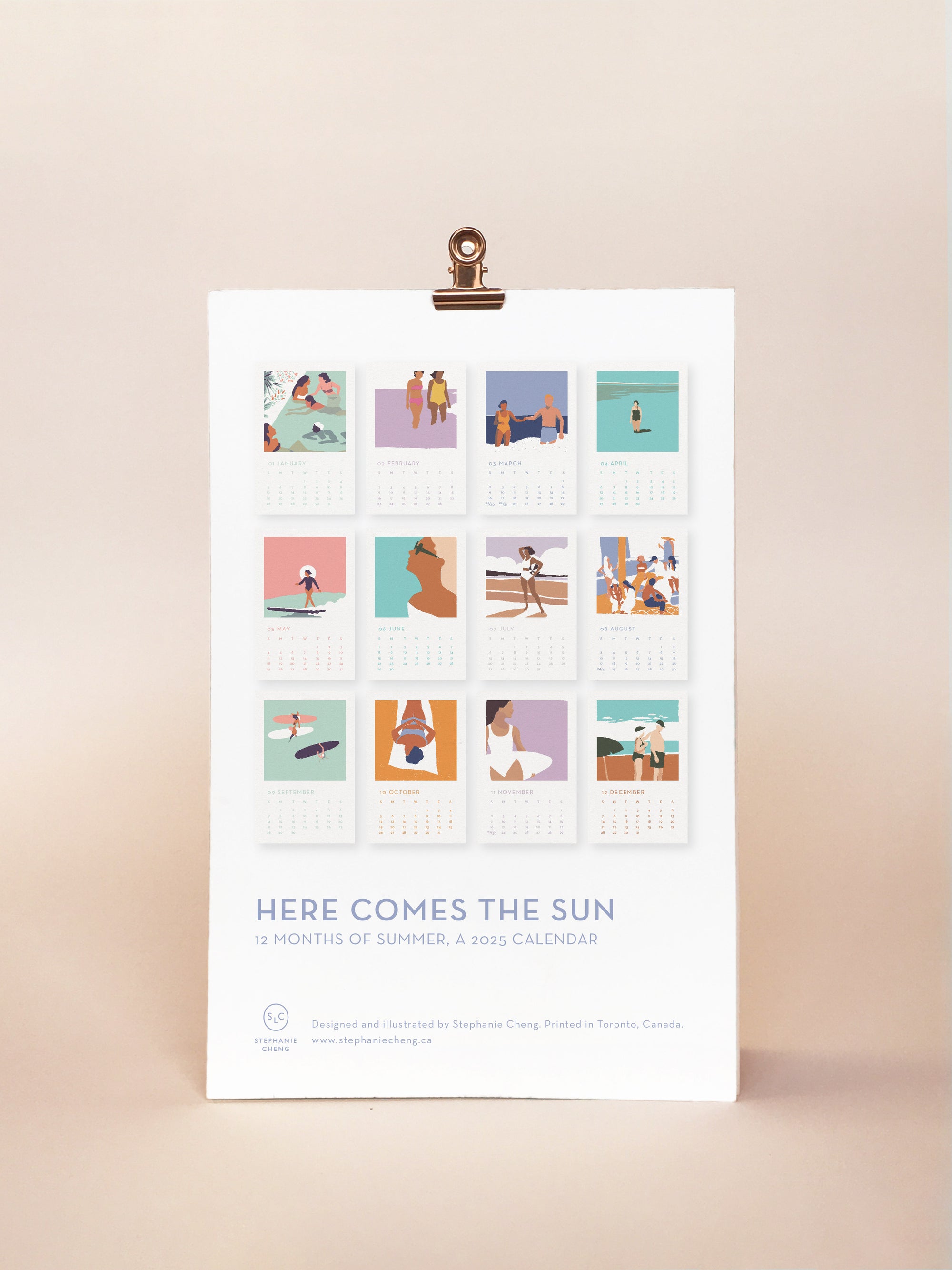 2025 DESK CALENDAR - HERE COMES THE SUN