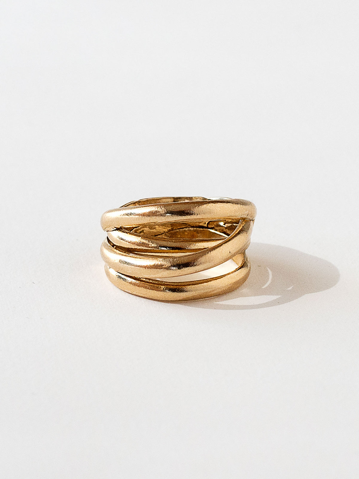 Handmade Large Stacked Brass Ring by Michelle Ross Toronto