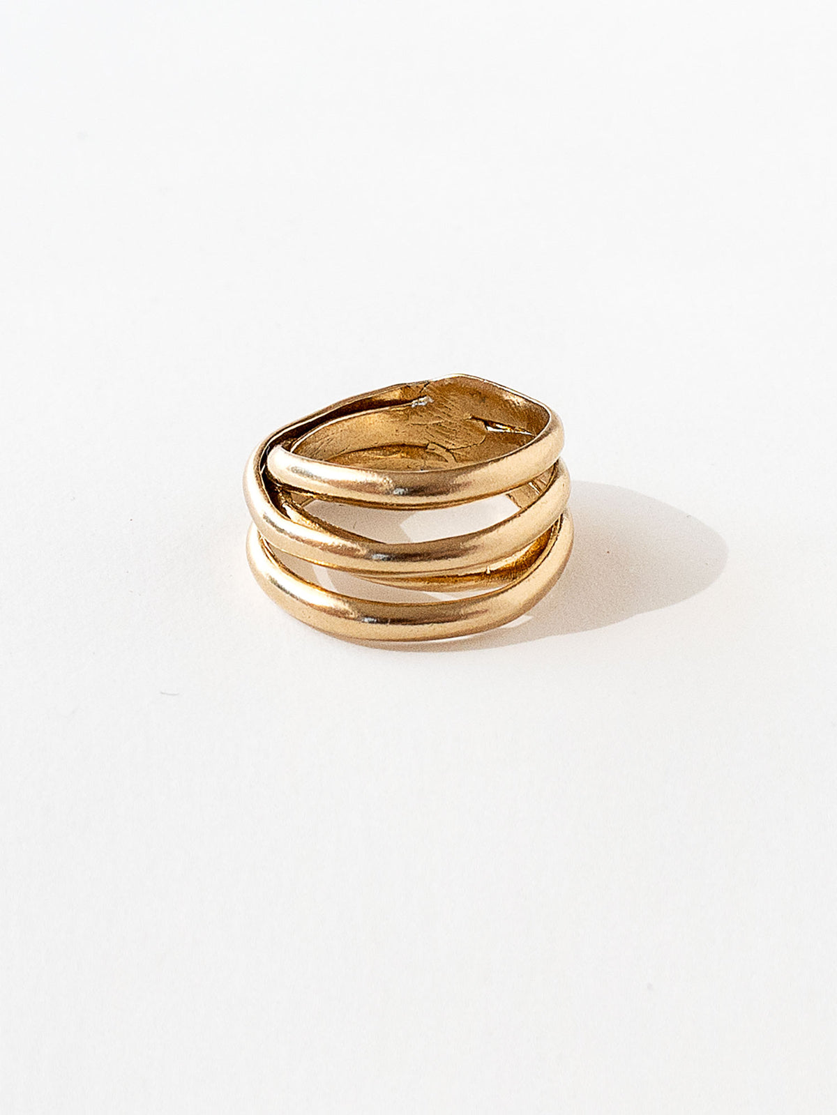 Handmade Large Stacked Brass Ring by Michelle Ross Toronto