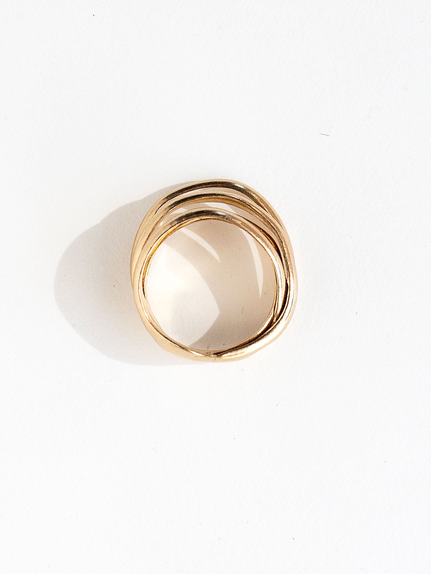 Handmade Large Stacked Brass Ring by Michelle Ross Toronto