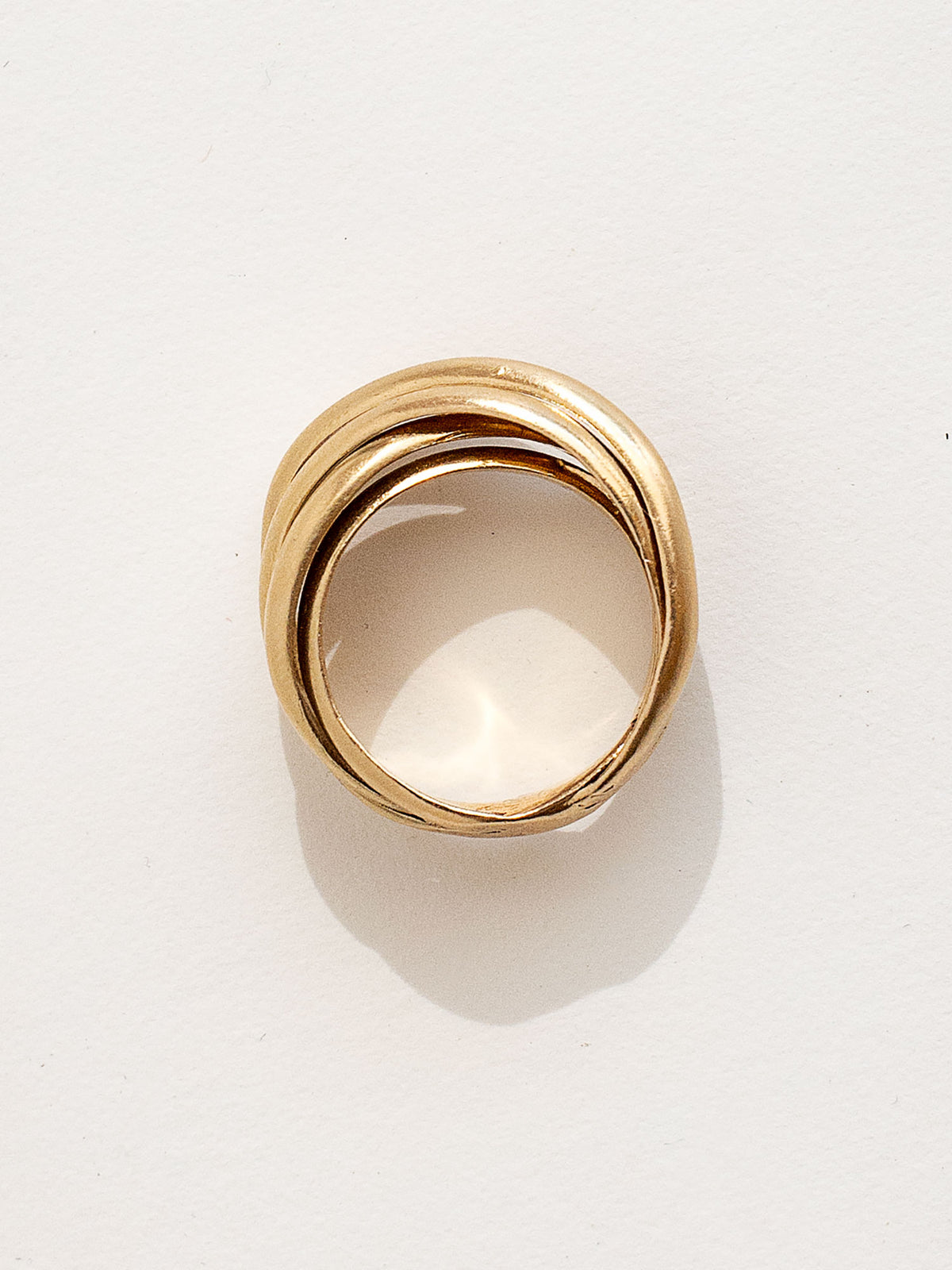 Handmade Large Stacked Brass Ring by Michelle Ross Toronto