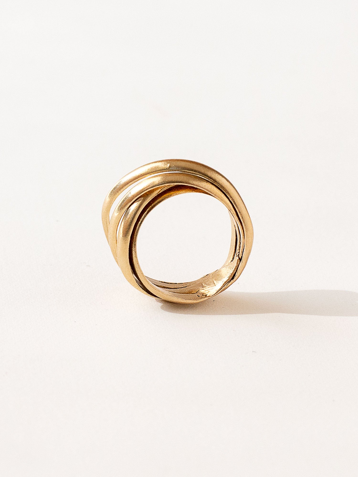 Handmade Large Stacked Brass Ring by Michelle Ross Toronto