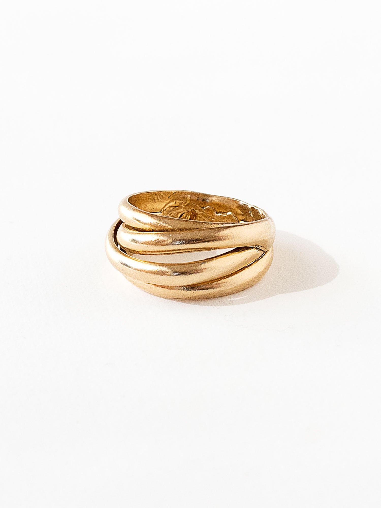 Handmade Large Stacked Brass Ring by Michelle Ross Toronto