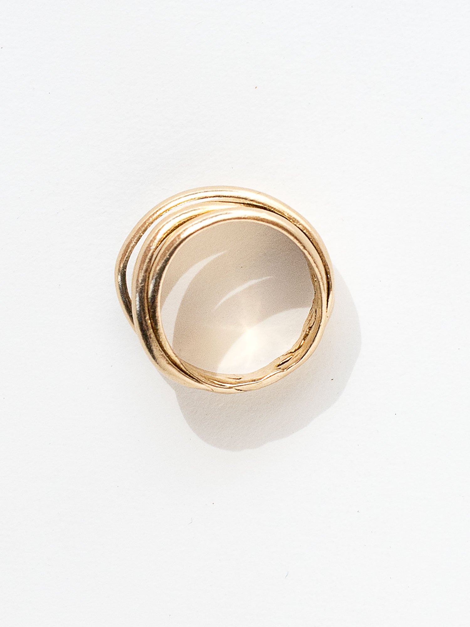 Handmade Large Stacked Brass Ring by Michelle Ross Toronto
