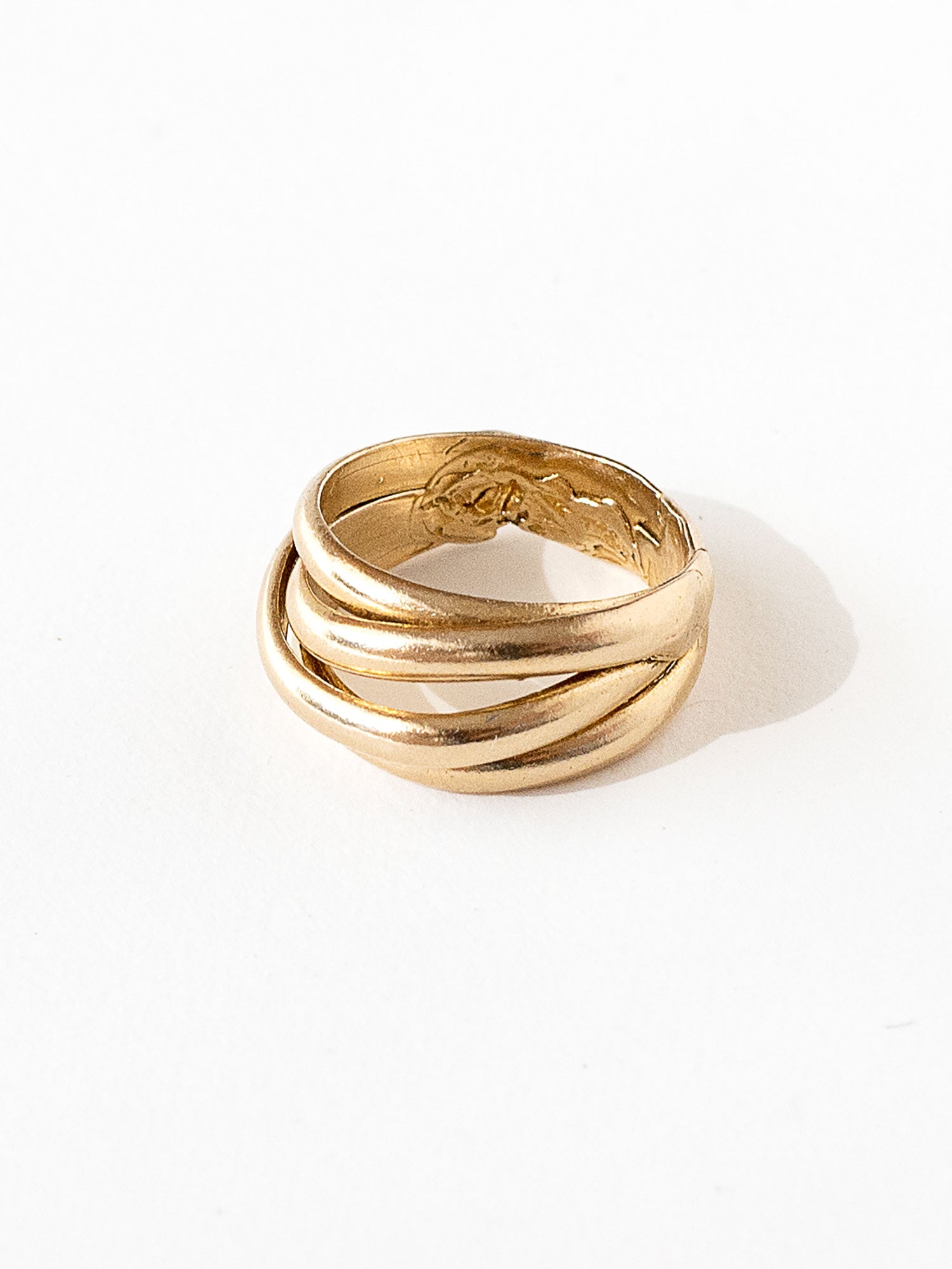 Handmade Large Stacked Brass Ring by Michelle Ross Toronto