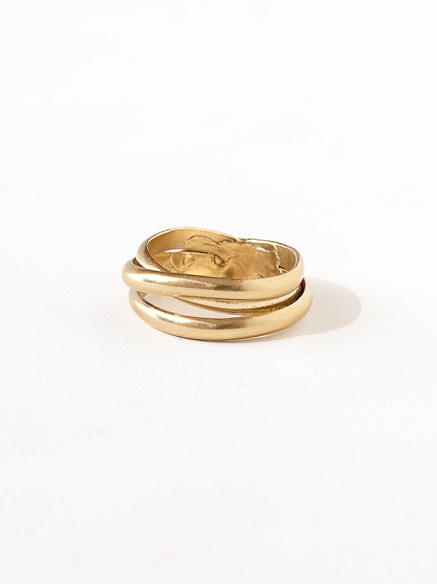 Handmade Small Stacked Brass Ring by Michelle Ross Toronto
