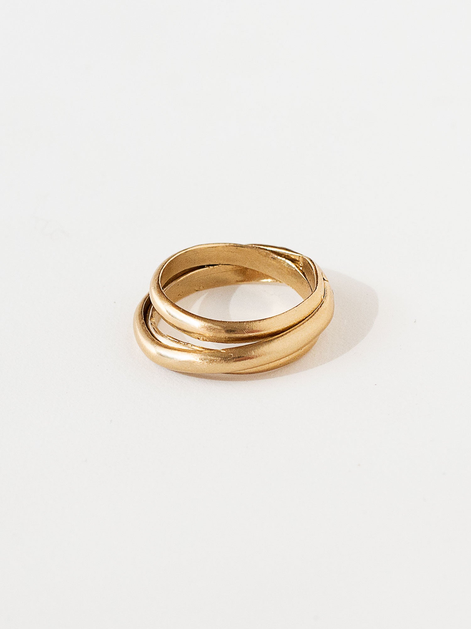 Handmade Small Stacked Brass Ring by Michelle Ross Toronto