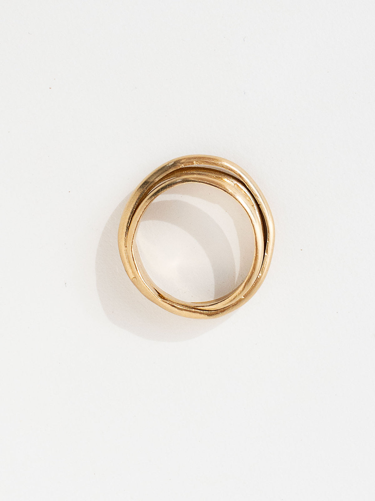 Handmade Small Stacked Brass Ring by Michelle Ross Toronto