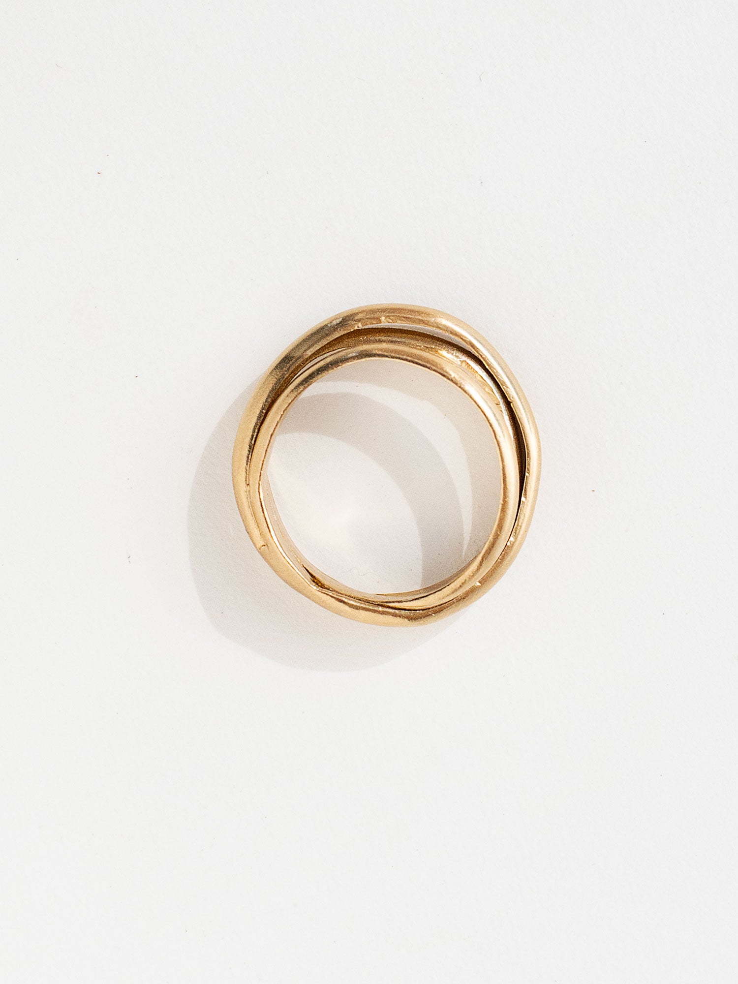 Handmade Small Stacked Brass Ring by Michelle Ross Toronto