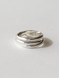 Handmade small stacked sterling silver ring by Michelle Ross Toronto