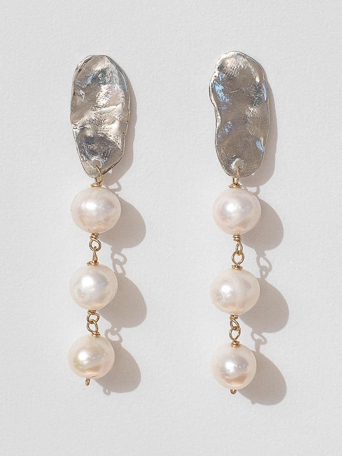 Shenelle Silver and Freshwater Pearl Drop Earrings Michelle Ross