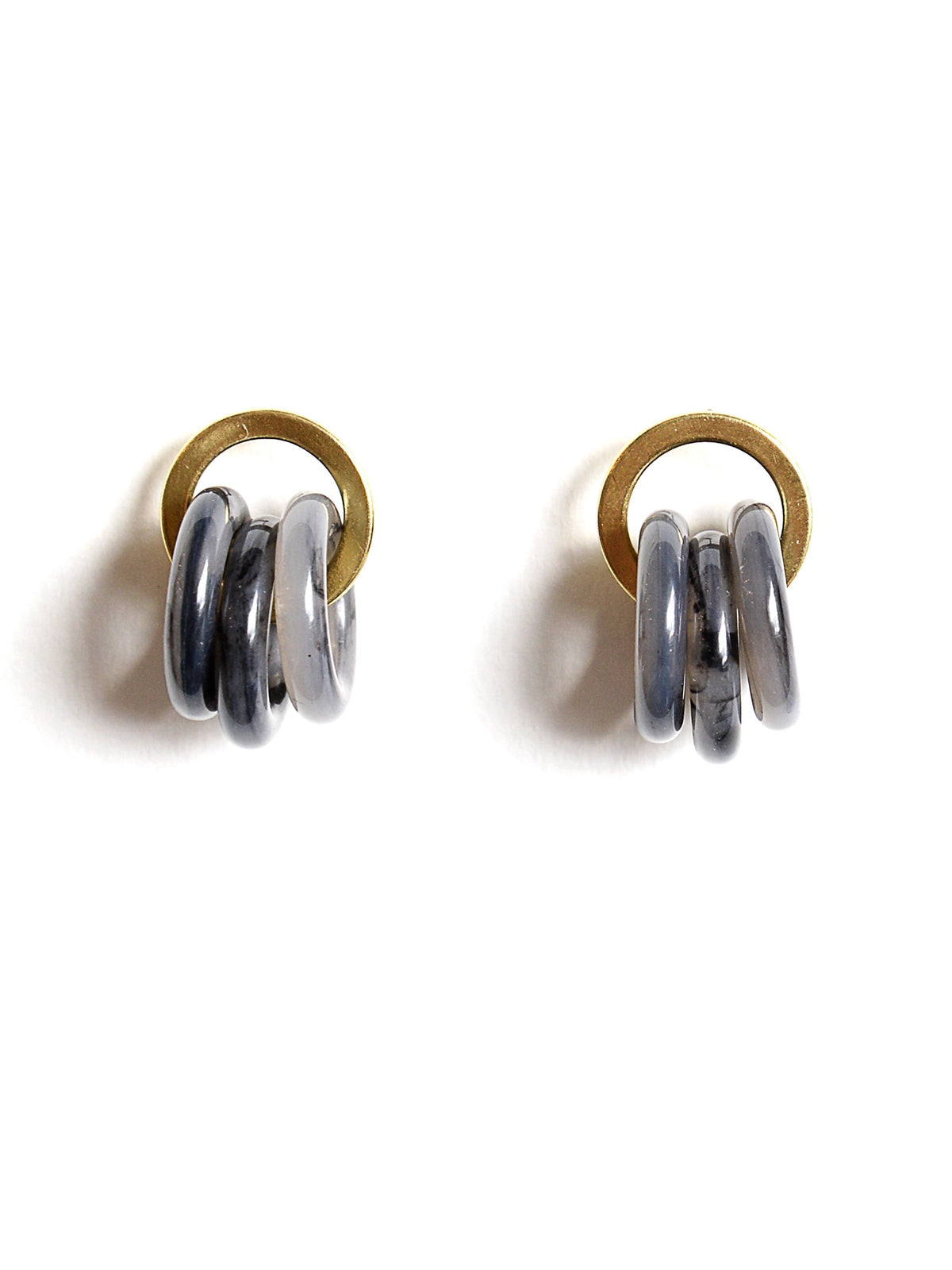 Sia Brass and Resin Earrings Michelle Ross