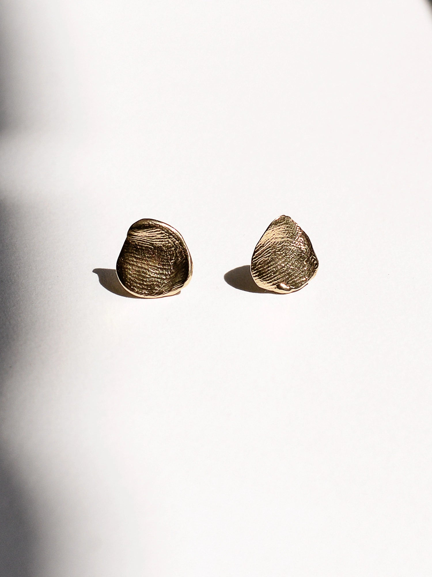 Smudge Brass Stud Earrings Michelle Ross